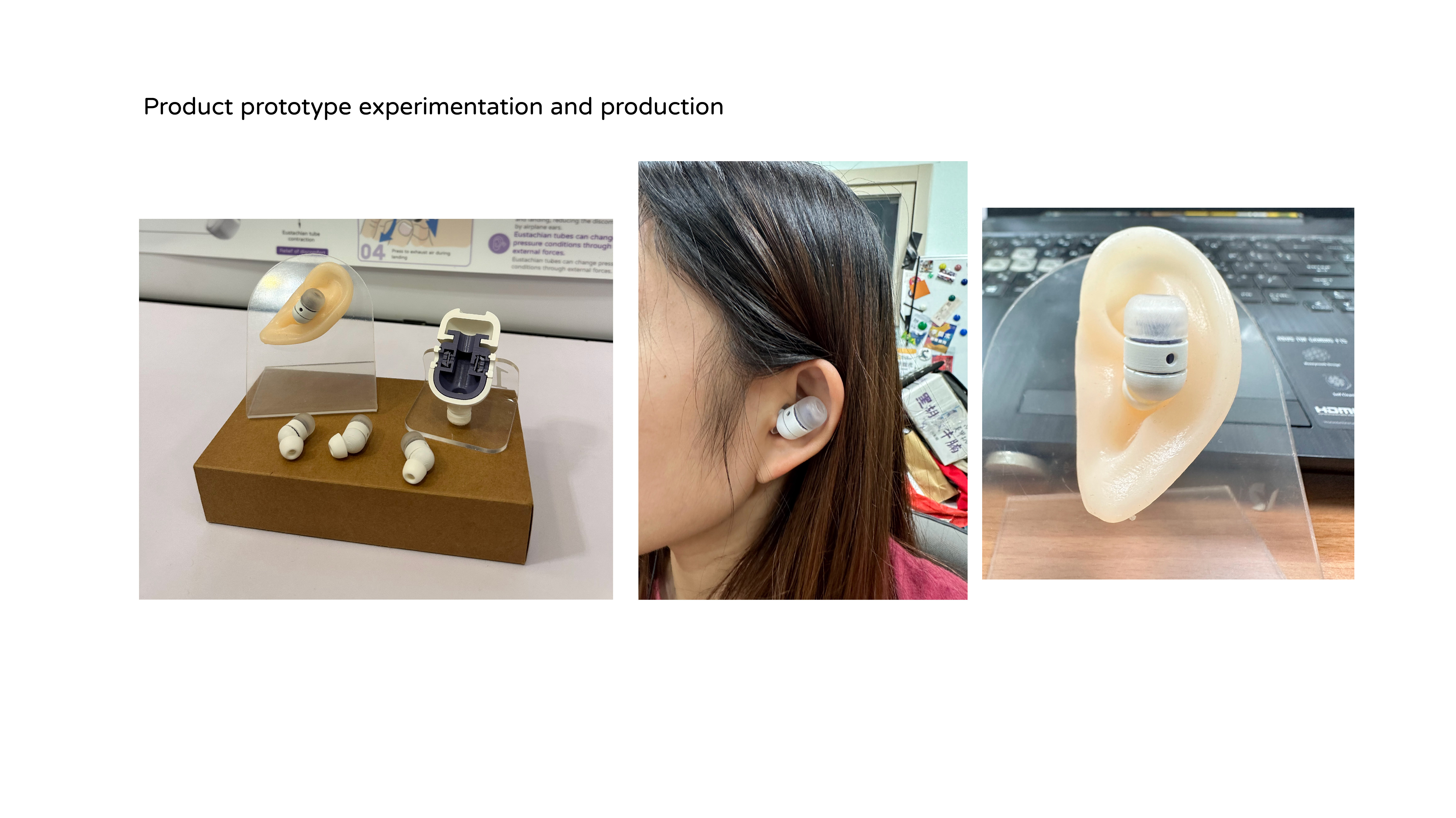 An image with a caption of: Product prototype experimentation and production