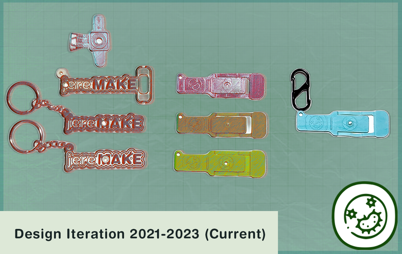 An image with a caption of: Design Iterations